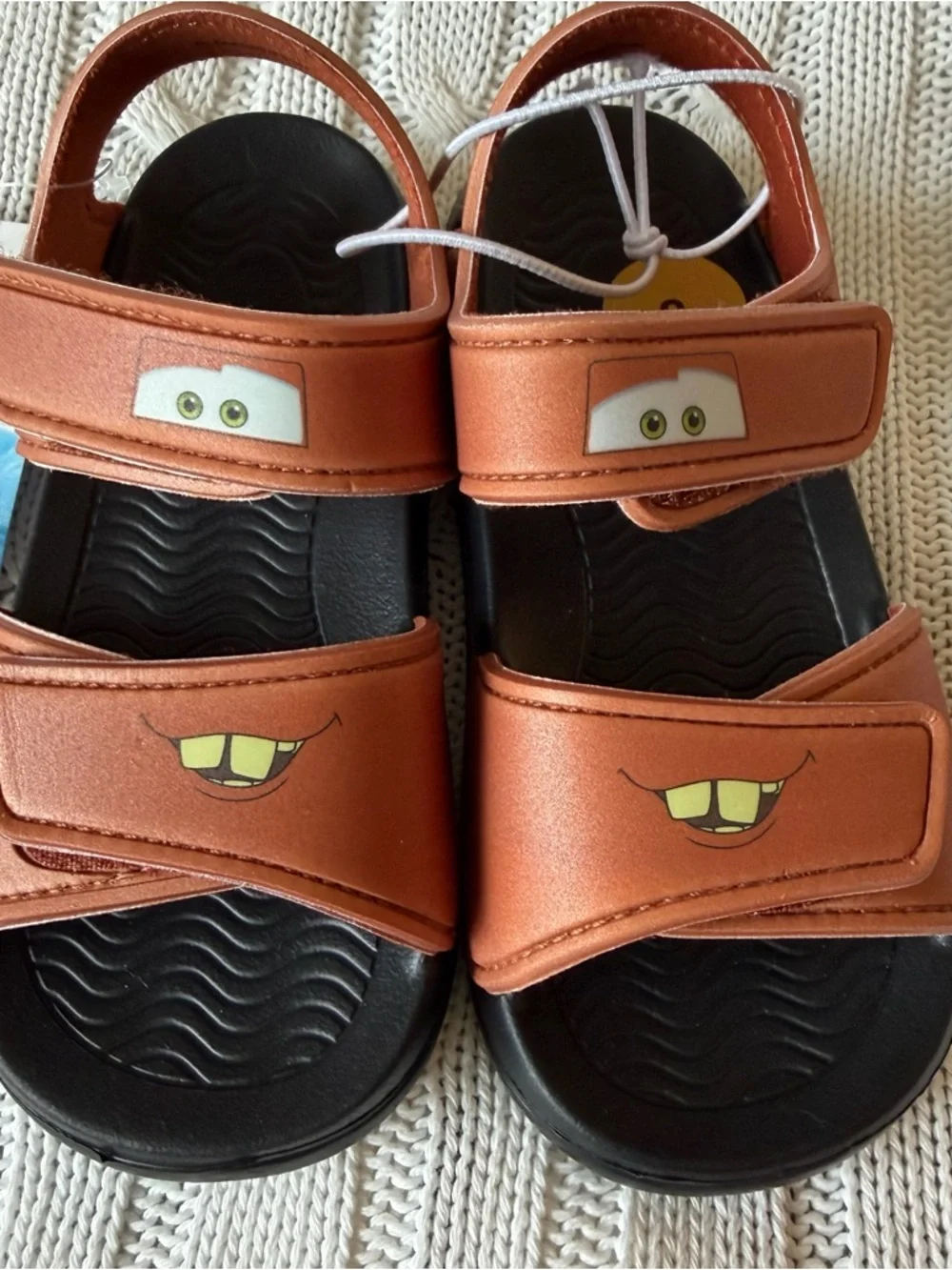 Disney Cars Tow Mater Shoes Size 8 Boys Summer Beach Sandals Toddler NEW